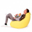 Кресло Мешок Груша Велюр 120х85 Студия Комфорта размер Стандарт желтый Херсон