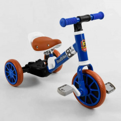 Детский трехколесный велосипед - трансформер Best Trike EVA колеса функция беговела синий 96021 Кропивницький