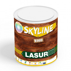 Лазурь декоративно-защитная для обработки дерева LASUR Wood SkyLine Белая 0.75 л Володарск-Волынский