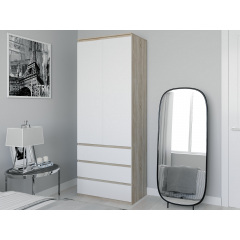 Шкаф со штангой для одежды Moreli T-211 2100x800x500 Дуб сонома-Белый Хмельницький