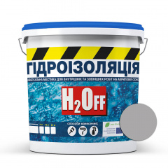 Гидроизоляция универсальная акриловая краска мастика Skyline H2Off Серая 24 кг Одесса