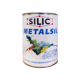 Антикоррозийная быстросохнущая грунт-эмаль Силик Украина Metalsil 1кг Черный (MTSCH)