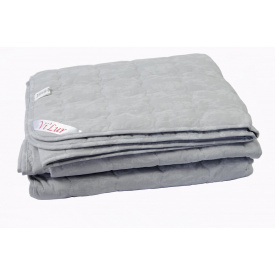 Облегченное шерстяное одеяло Vi'Lur 140x205 Полуторный Бязь Хлопок 100% Серый
