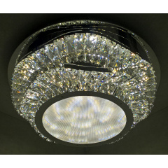 Люстра потолочная хрустальная LED с пультом 25661 Хром 18х50х50 см. Харьков