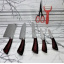Набор кухонных ножей Edenberg EB-3616 9 предметов красный Прилуки