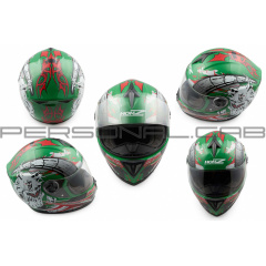 Шлем-интеграл (mod:OP01) (size:XL, зеленый) HONZ Полтава