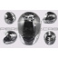 Шлем-интеграл (mod:R1) (size:XXL, черно-белый, SAMURAI) HJC Одеса