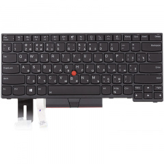 Клавіатура для ноутбука LENOVO Thinkpad E480, L480 чорний, чорний фрейм Васильевка