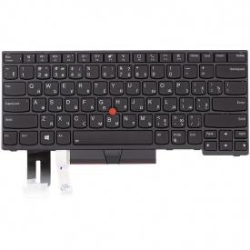 Клавіатура для ноутбука LENOVO Thinkpad E480, L480 чорний, чорний фрейм