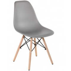 Пластиковий стілець AMF Aster Wood білого кольору в стилі Loft для кухні Київ