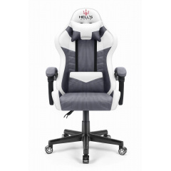 Комп'ютерне крісло Hell's Chair HC-1004 White-Grey (тканина) Львів