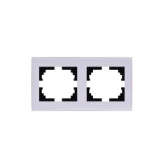 Подвійна рамка Lezard Rain горизонтальна Біла з боковою вставкою (703-0202-147) Чернігів