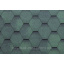 Черепиця бітумна ONDULINE Bardoline First Hexagonal зелена (2,9 м2/пачка) 165,3 м2/паллета Вінниця