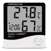 Термогигрометр-часы UKC HTC-1 Белый (hub_np2_1233)