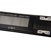 Внутренний и наружный термометр с часами VST VST-7065