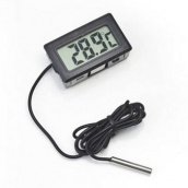 Цифровий термометр з LCD та виносним датчиком Digital TPM-10 Чорний (20053100255)