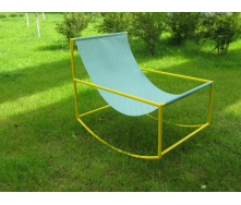 Кресло Шезлонг CRUZO металл Желтый / Голубой (kr0001)