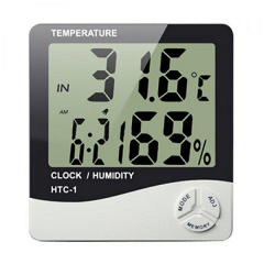 Термометр гігрометр електронний HTC-1 Білий (300496) Куп'янськ