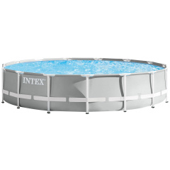 Каркасний басейн Intex 26724 457х107 см з картриджним фільтром, сходами та тентом Луцьк
