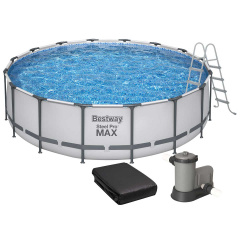 Каркасный бассейн Bestway 5612Z (488х122 см) с картриджным фильтром, лестницей и тентом Кропивницкий
