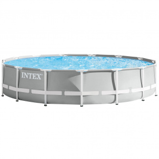 Каркасный бассейн Intex 26724 457х107 см с картриджным фильтром, лестницей и тентом