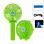 Вентилятор аккумуляторный мини с ручкой USB диаметр 10см Handy Mini Fan зеленый Черновцы