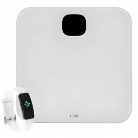Напольные весы Fitbit Aria Air + смарт часы Inspire HR Square White
