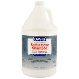 Шампунь для собак и котов Davis Sulfur Benz Shampoo с заболеваниями кожи с пероксидом бензоила серой салициловой кислотой 3.8 л (87717907310)
