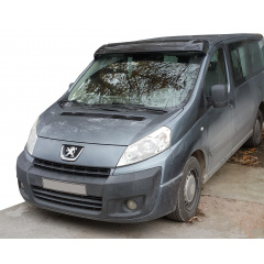 Козырек на лобовое стекло (черный глянец, 5мм) для Fiat Scudo 2007-2015 гг. Львов