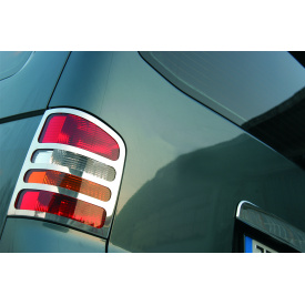 Накладки на задние фонари (2 шт, нерж) 2 двери, OmsaLine - Итальянская нержавейка для Volkswagen T5 Multivan 2003-2010 гг.