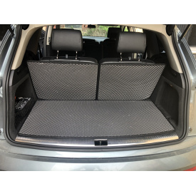 Коврик багажника 3 части (EVA, черный) (7 мест) для Audi Q7 2005-2015 гг.