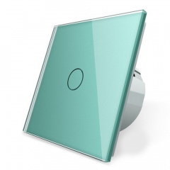 Сенсорный проходной Wi-Fi выключатель Livolo ZigBee зеленый стекло (VL-C701SZ-18) Мукачево