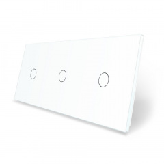 Сенсорная панель выключателя Livolo 3 канала (1-1-1) белый стекло (VL-C7-C1/C1/C1-11) Чортков