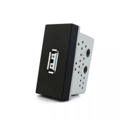Механизм розетка USB Livolo с блоком питания 2.1А, 5V черный (VL-C7-1USB-12) Івано-Франківськ