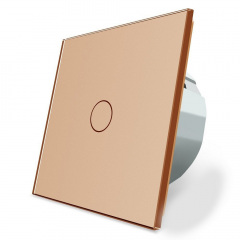 Сенсорный проходной Wi-Fi выключатель Livolo ZigBee золото стекло (VL-C701SZ-13) Запорожье