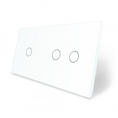 Сенсорная панель выключателя Livolo 3 канала (1-2) белый стекло (VL-C7-C1/C2-11) Тернопіль