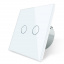 Сенсорный выключатель для ролет штор ворот жалюзи Livolo белый стекло (VL-C702W-11) Чернівці