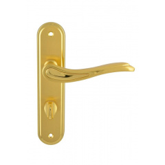 Ручка дверна Siba Modena на планці Wc 62 Мм Матове золото Полірована золото (29 09) Z15 5K 29 09 Рівне