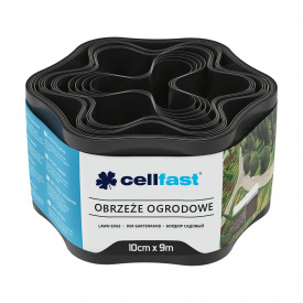 Бордюр газонний хвилястий /чорний/ 10 см x 9 м Cellfast