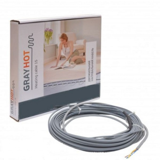 Тепла підлога нагрівальний двожильний кабель Gray Hot 34 м 498Вт