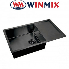 Кухонная мойка Winmix WM 7844-200x1.2-PVD-BLACK Харків