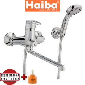Змішувач для ванни довгий ніс HAIBA CEBA EURO (Chr-006)