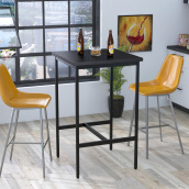 Барный стол Loft-Design Бруно 70х70 см квадратный дсп венге-луизиана