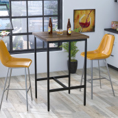 Барный стол Loft-Design Бруно 70х70 см квадратный орех-модена коричневый