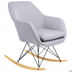 Мягкое кресло-качалка Dottie Grey серого цвета Измаил
