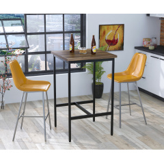 Барний стіл Loft-Design Бруно 70х70 см квадратний горіх-модена коричневий Івано-Франківськ