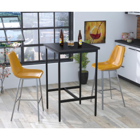 Барний стіл Loft-Design Бруно 70х70 см квадратний дП венге-луїзіана