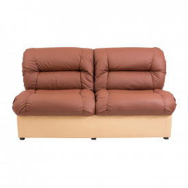 Офисный диван мягкий Vizit двойка 165 см комби светло-коричневый