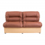 Офисный диван мягкий Vizit двойка 165 см комби светло-коричневый Чернигов
