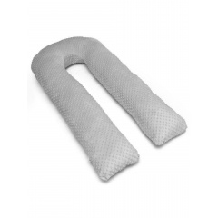 Подушка для беременных с наволочкой Coolki Минки Плюш Silver XL 120x75 Львов